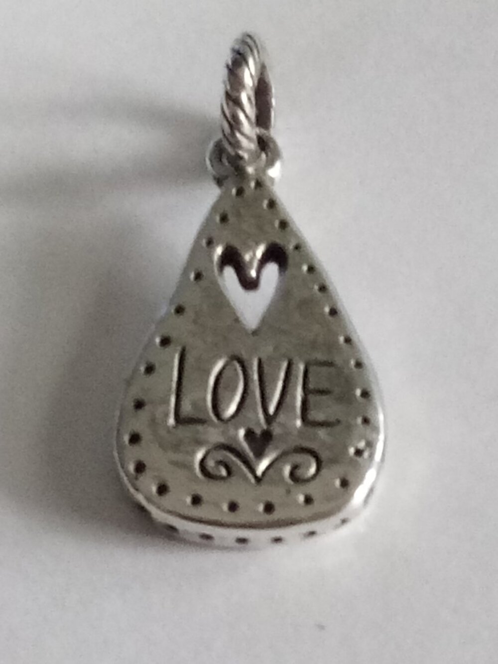 Brighton love pendant silver for bracelet or necklace
